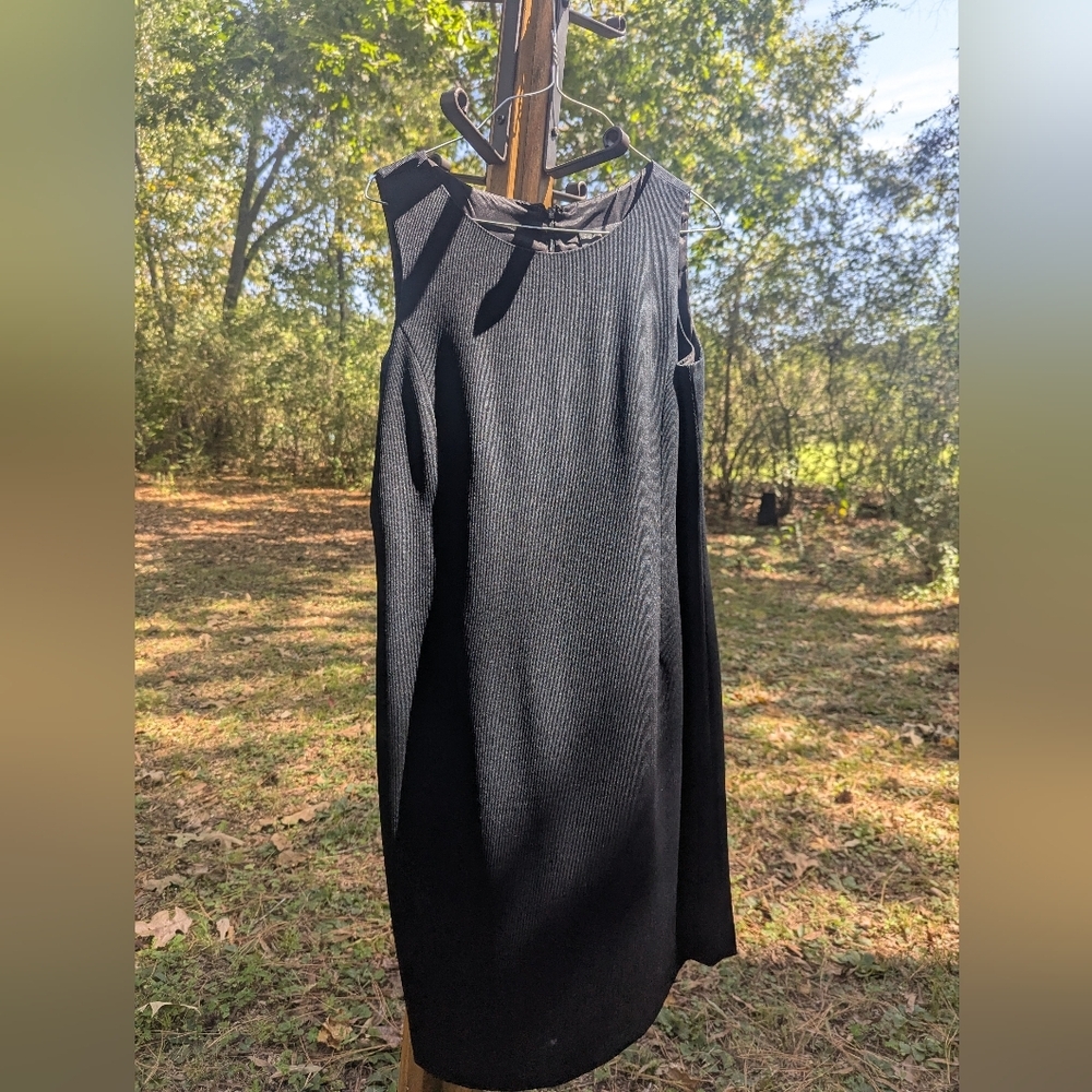 Alex Garfield Ribbed Little Black Dress